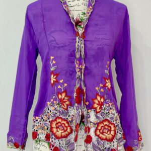 Nyonya Kebaya (S) - no buttons (top only) NKSPURPL001