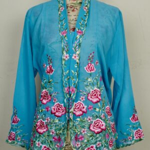 welovekebaya  Nyonya Kebaya (XXXL) - with buttons  - NKXXXLSkYBLU002