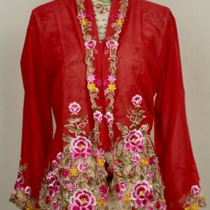 welovekebaya  Nyonya Kebaya (XXL) - with buttons - NKBXXLRED003