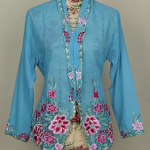 welovekebaya Nyonya Kebaya (L) - With buttons -NKBLSKYBLUE002