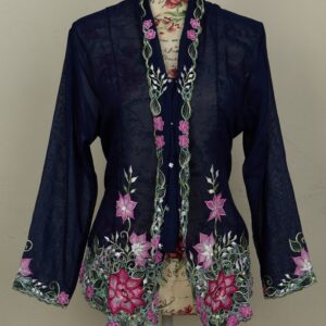 welovekebaya Nyonya Kebaya (L) - With buttons -NKBLNAVYBLUE002