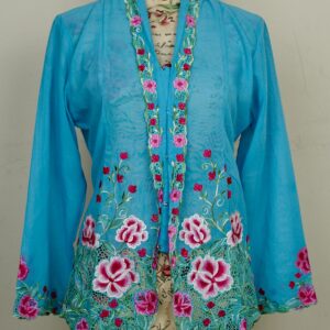 welovekebaya Nyonya Kebaya (L) - With buttons -NKBLSKYBLUE002