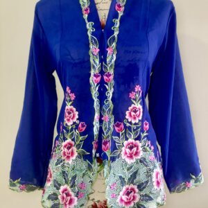 welovekebaya Nyonya Kebaya (L) - With buttons - NKBLRYLBLUE001