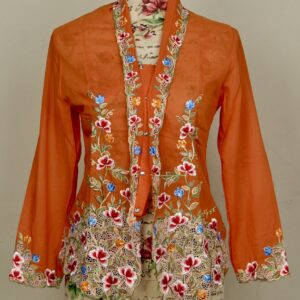 Nyonya Kebaya (S) - with buttons - NKBSORANGE002