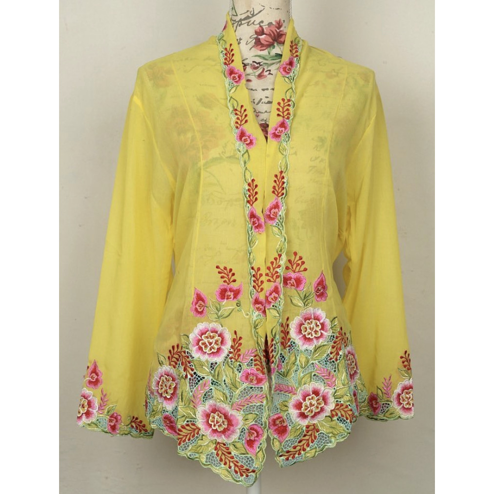 welovekebaya Nyonya Kebaya (XL) – no buttons (Top only) – NKXLYL003