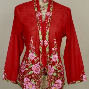 welovekebaya Nyonya Kebaya (L) - With buttons - NKBLRED002