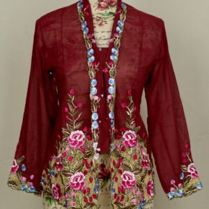 Nyonya Kebaya (S) - with buttons - NKBSBROWN002