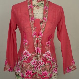 Welovekebaya Nyonya Kebaya (XS) - with buttons - nkbxscoralpk001