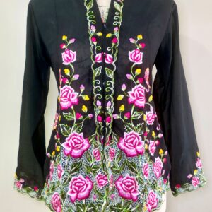 welovekebaya  Nyonya Kebaya (M) -With buttons - NKBMBLK002