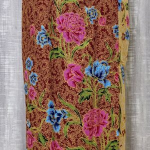 welovekebaya Sarong Skirt With Side Zip (L) - SRLBrown001