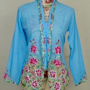 welovekebaya  Nyonya Kebaya (M) -With buttons - NKBMSKYBLUE004