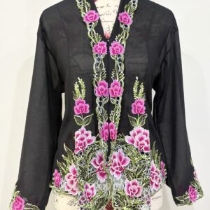 welovekebaya  Nyonya Kebaya (XXL) - with buttons - NKBXXLBLK001