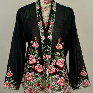 welovekebaya  Nyonya Kebaya (XXXL) - with buttons  - NKBXXXLBLK001