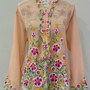 welovekebaya  Nyonya Kebaya (XXXL) - with buttons  - NKBXXXLPEACH001