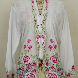 welovekebaya  Nyonya Kebaya (XXL) - with buttons - NKBXXLWHITE003