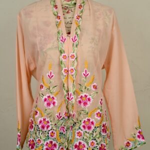 welovekebaya  Nyonya Kebaya (XXXL) - with buttons  - NKBXXXLPEACH001