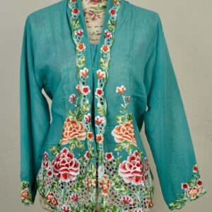 welovekebaya  Nyonya Kebaya (XXL) - with buttons - NKBXXLTURQ001