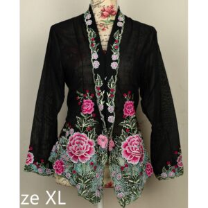 welovekebaya Nyonya Kebaya (XL) -with buttons  -NKWBXLBK001 (WDS)