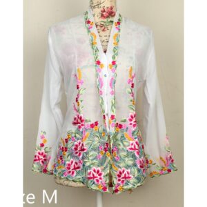 welovekebaya  Nyonya Kebaya (M) -With buttons - NKBMWHT001