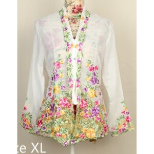 welovekebaya Nyonya Kebaya (XL) -with buttons  -NKWBXLWH001 (WDS)