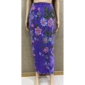welovekebaya Sarong Skirt With Side Zip (M) - SRMPURP005
