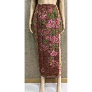 welovekebaya Sarong Skirt With Side Zip (S) - SRSBrown001