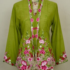 welovekebaya Nyonya Kebaya (L) - With buttons - NKBLOLIVEGRN001