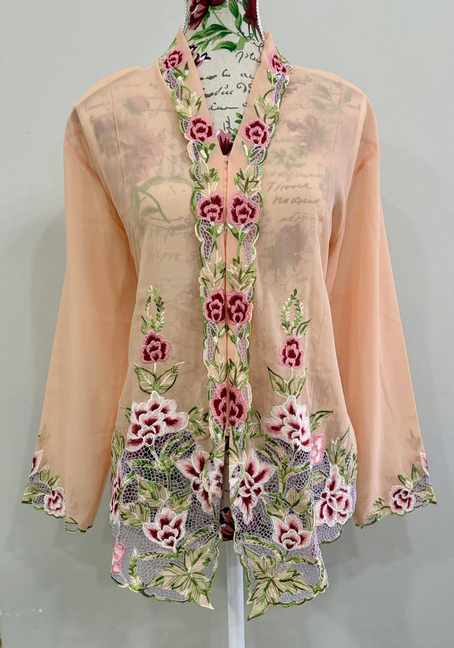 welovekebaya  Nyonya Kebaya (XXXL) – with buttons  – NKBXXXLPEACH002